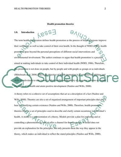 Health Promotion Theories