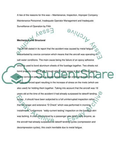 Aloha Airlines Flight 243 Aircraft Accident Report