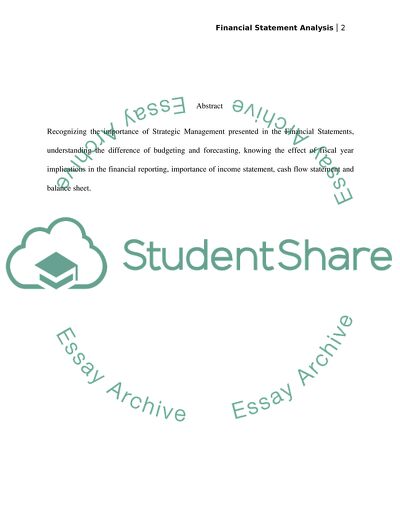 Importance of Strategic Management in Preparation of Financial Accounts