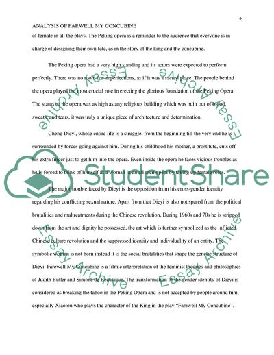 Chen Kaiges Farewell My Concubine