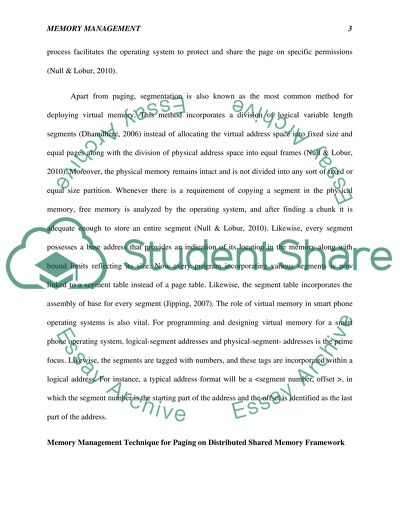 Virtual Memory Paging and Segmentation