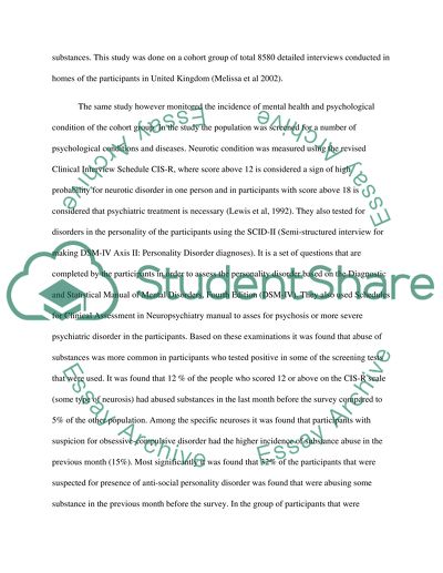 Substance use and mental health