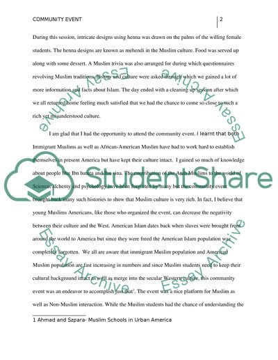 Community Event Assignments