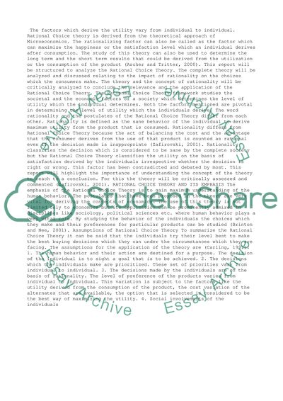 Rational Choice Theory.What is rational in rational choice theory