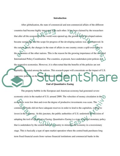 US Economic Policy Impact on Asian Economies