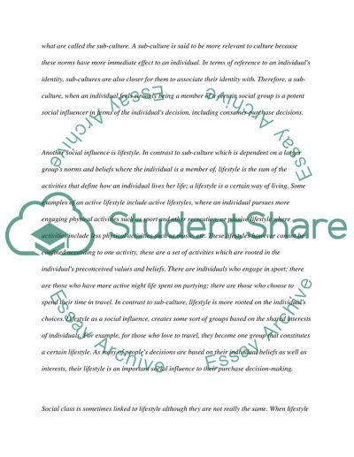 Consumer Behaviour and Social Class