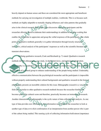 Significance of Qualitative Methods in Clinical Psychology