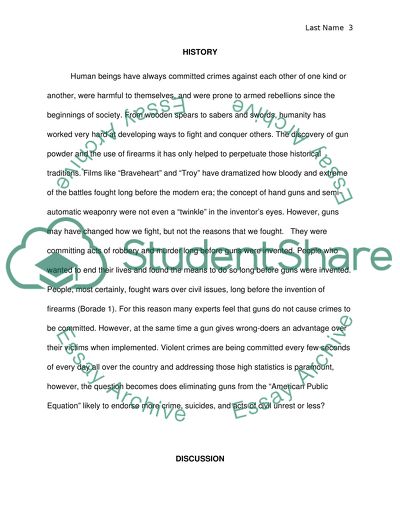 To Regulate or Not to Regulate Gun Control