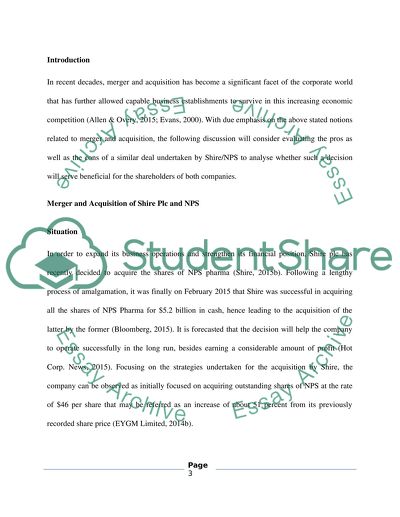 Merger and Acquisition of Companies
