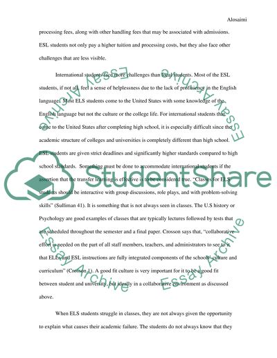 Challenges of ESL Students in American Universities