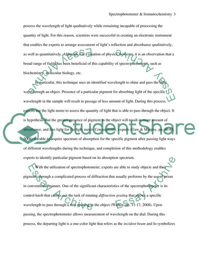 Spectrophotometer & Immunochemistry