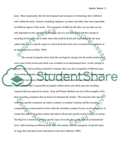 The Development and Evolution of the Music Industry