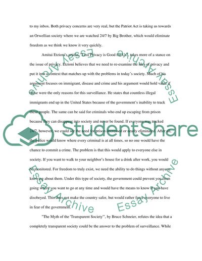 Spying and Privacy in American Society