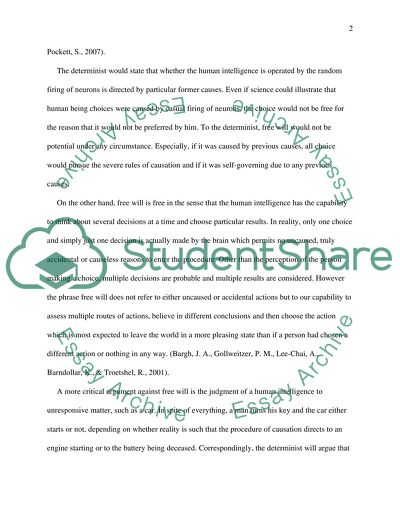 Free Will and Determinism