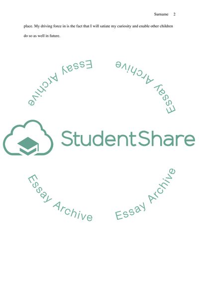 College Application Personal Statement