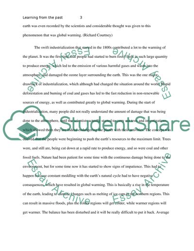 Learning from the past