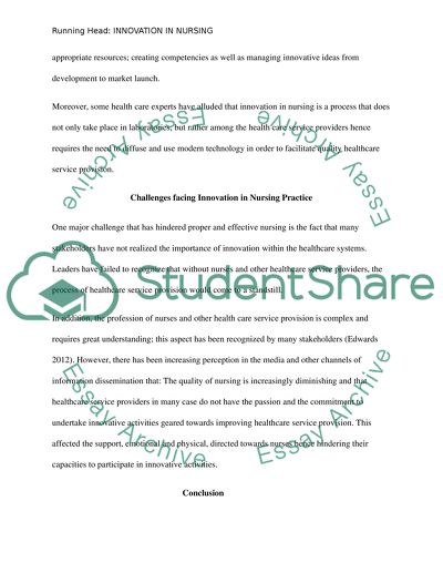 Innovation in Nursing