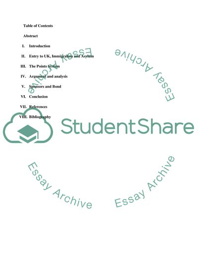 Entry to UK, Immigration and Asylum