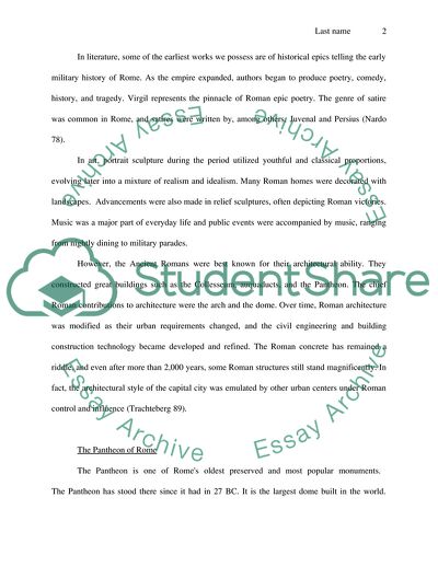 Ancient Roman Culture and Art: The Pantheon