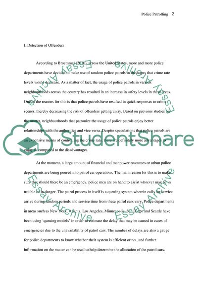 The Purpose and Effectiveness of Police Patrol