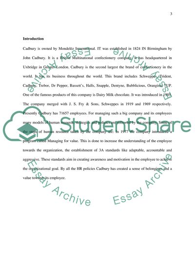 Cadbury: Organization Development and Change