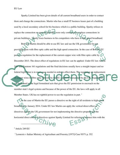 EU Law - Incidental Direct effect and indirect effect