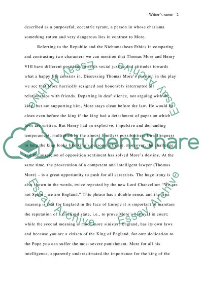 Robert Bolts play A Man for All Seasons