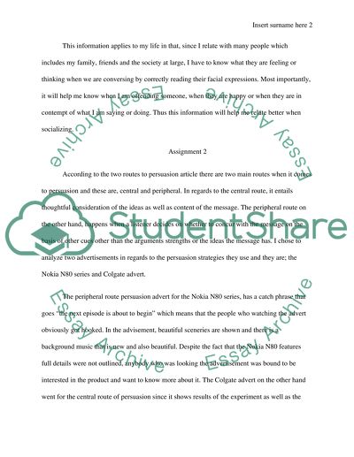 Critical Analysis of Self Assignments