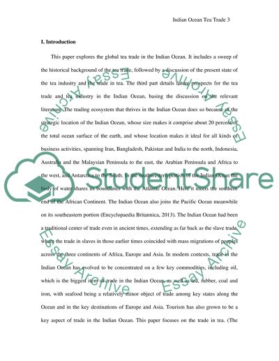 The Indian Ocean Tea Trade