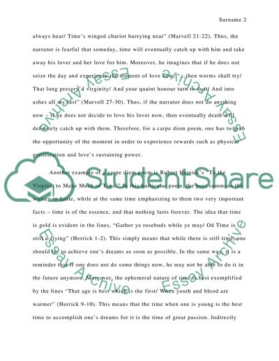 Love Song of J. Alfred Prufrock as an Anti-Carpe Diem Poem