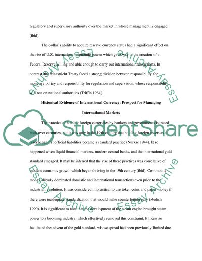 Currency Transactions and International Settlements