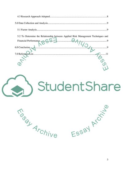 Risk Management Techniques in the Financial Sector