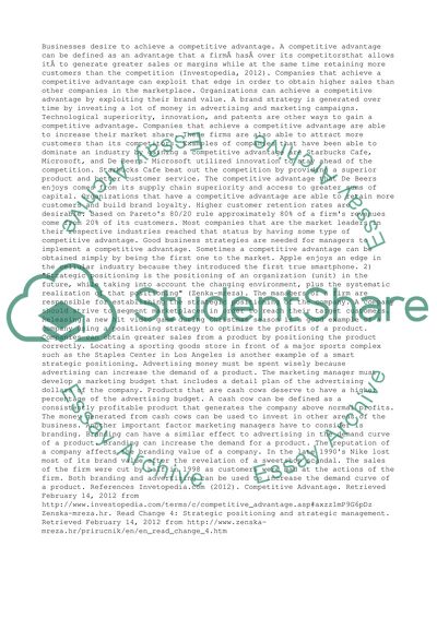 Businesses desire to achieve a competitive advantage