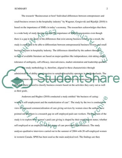 Family Business on Tourism