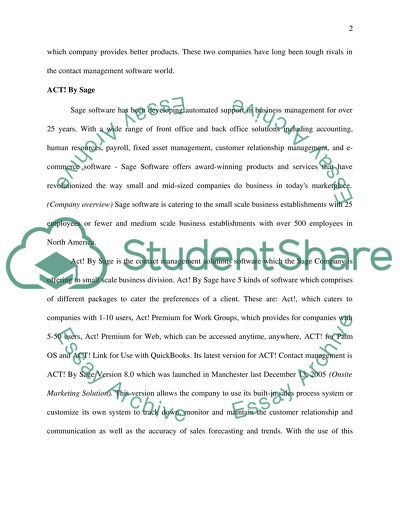 The Comparison of Two Top Selling Sales Contact Management Software Company