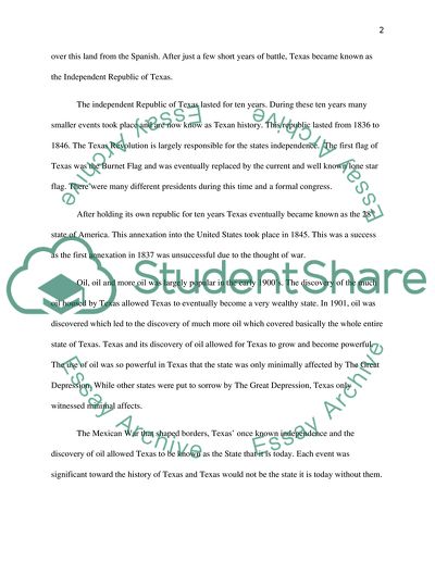 Trace the events surrounding the Birth of Texas