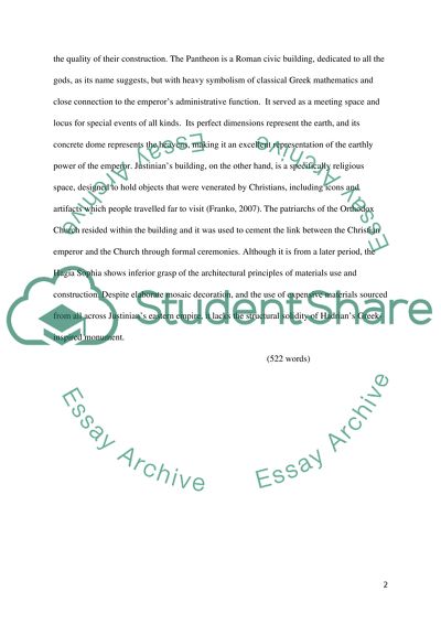 Based off *Art History* The Differences Between The Hadrians Pantheon and Justinians Hagia Sophia