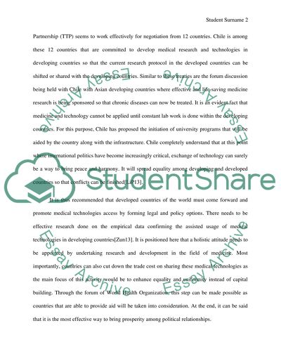 Promoting access to medical technologies - from Chiles perspective mun position paper