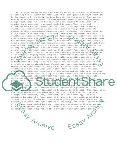 Exploratory Research Case Study Example | Topics and Well Written ...