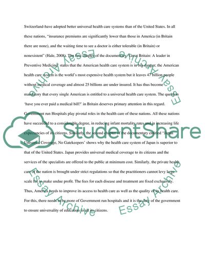 Universal Health Care Systems in the United States