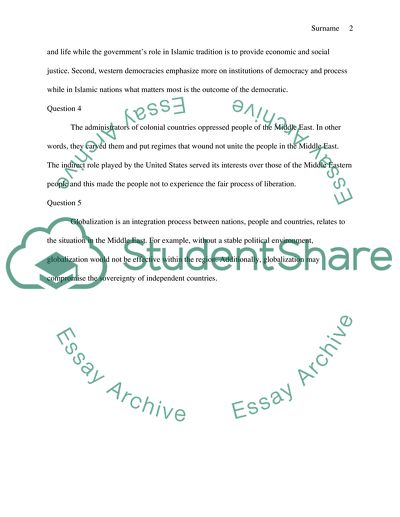 Colonialism, Democracy, and Globalization in the Middle East