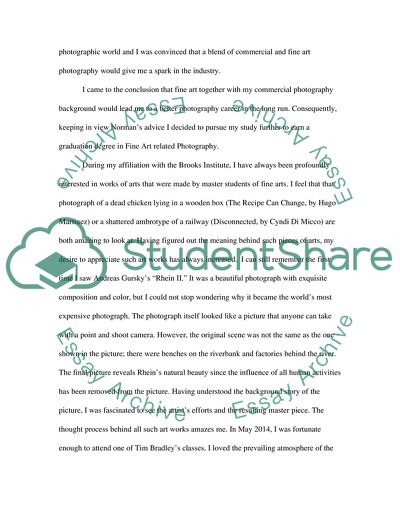 The study as an Undergraduate Student at Brooks Institute