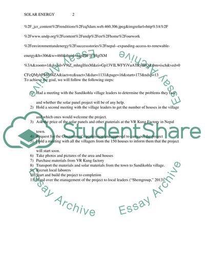 Solar Energy Program in Nepal Villages