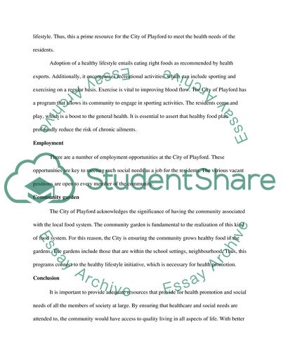 Health Promotion and Social Needs of All the Members of Society