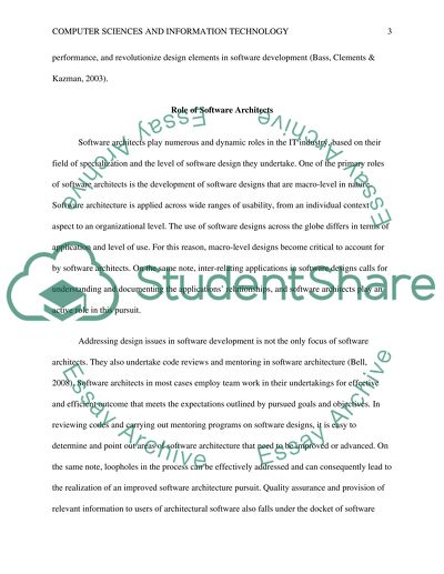 Role of Software Architects