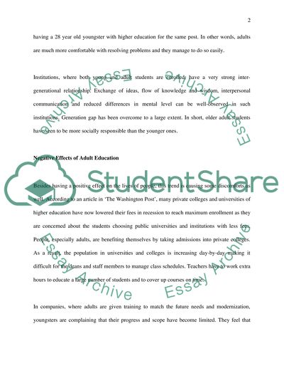 Positive Effects of Adult Education