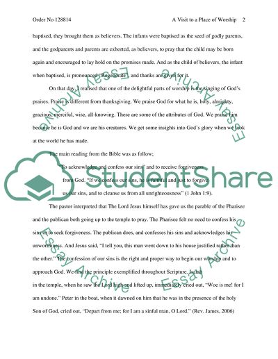 Visit to a place of worship