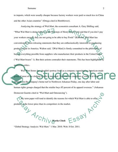 Why Can Wal-Mart Offer Cheap Goods