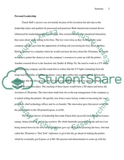 The Leadership of Chuck Hull