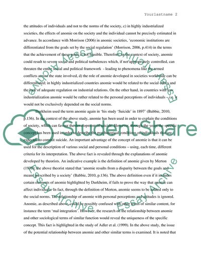 Anomie theory criminology examples picture